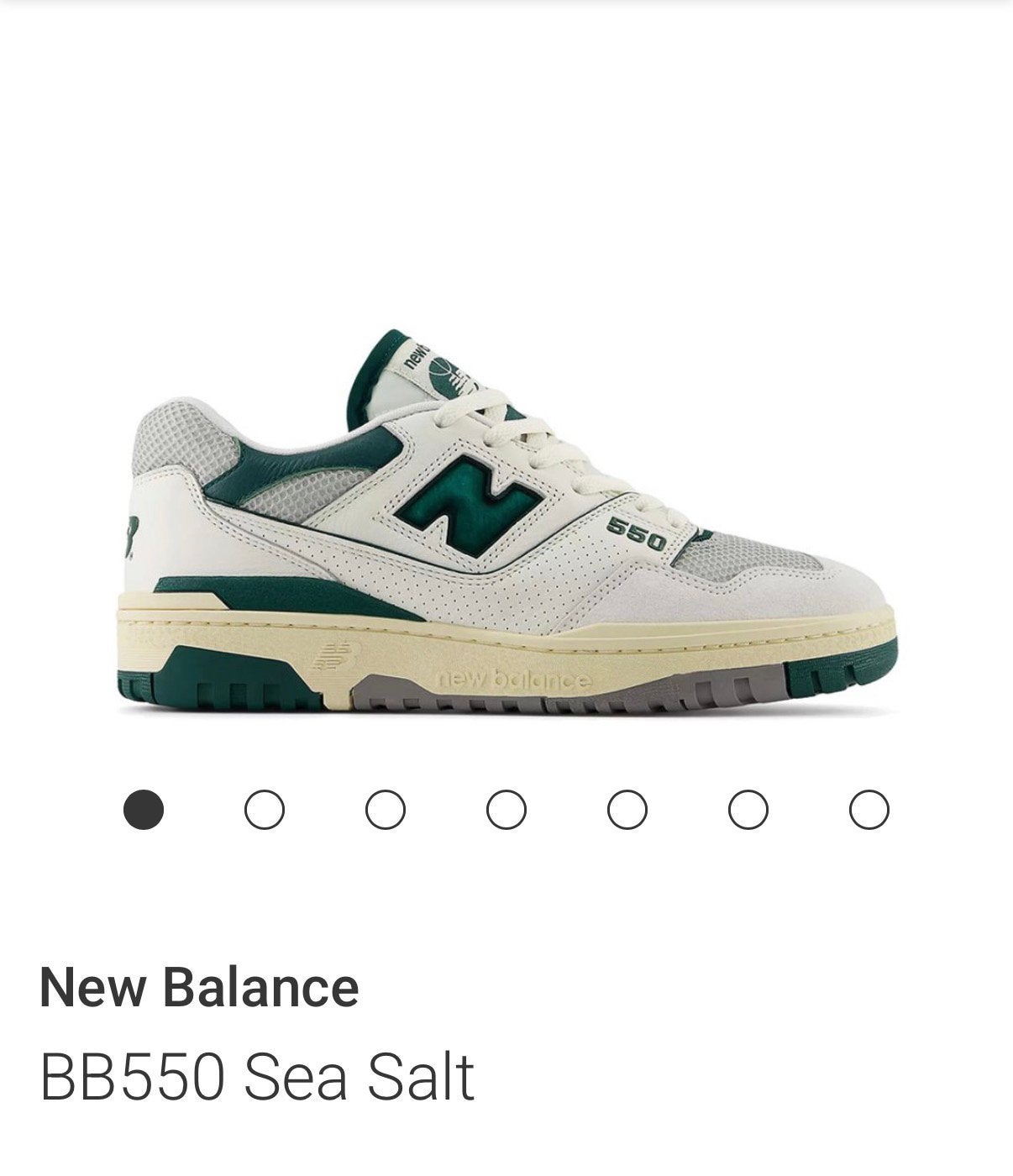 New balance 550bb sea salt zgan! Maat 35, Sportschoenen, Ophalen of Verzenden, Zo goed als nieuw, Jongen