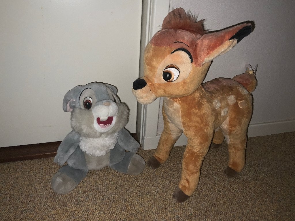 Bambi en stampertje knuffels, Kinderen en Baby's, Ophalen of Verzenden, Zo goed als nieuw, Overige typen
