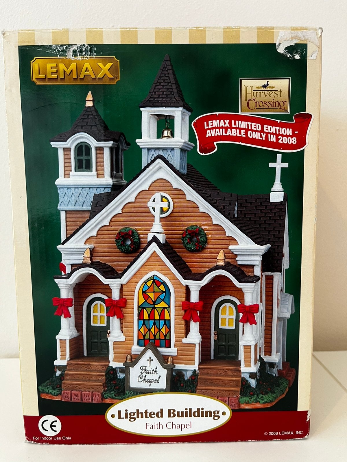 Lemax Faith Chapel (mist 2 kruizen), Ophalen of Verzenden, Gebruikt