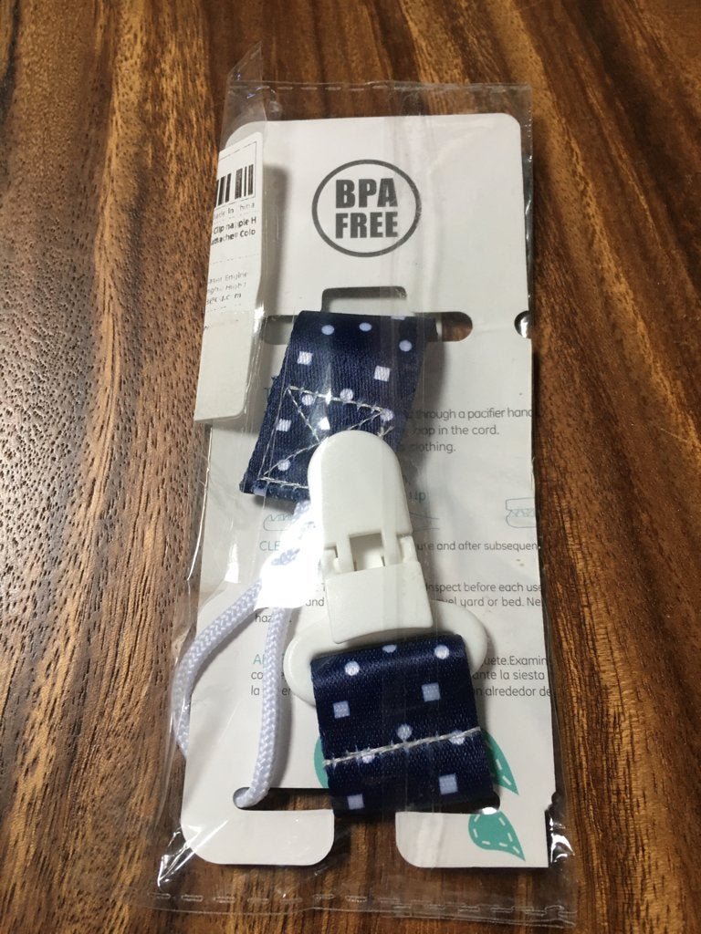 Speenkoord met clip donkerblauw excl. speen, Ophalen of Verzenden, Nieuw, Kraamcadeau