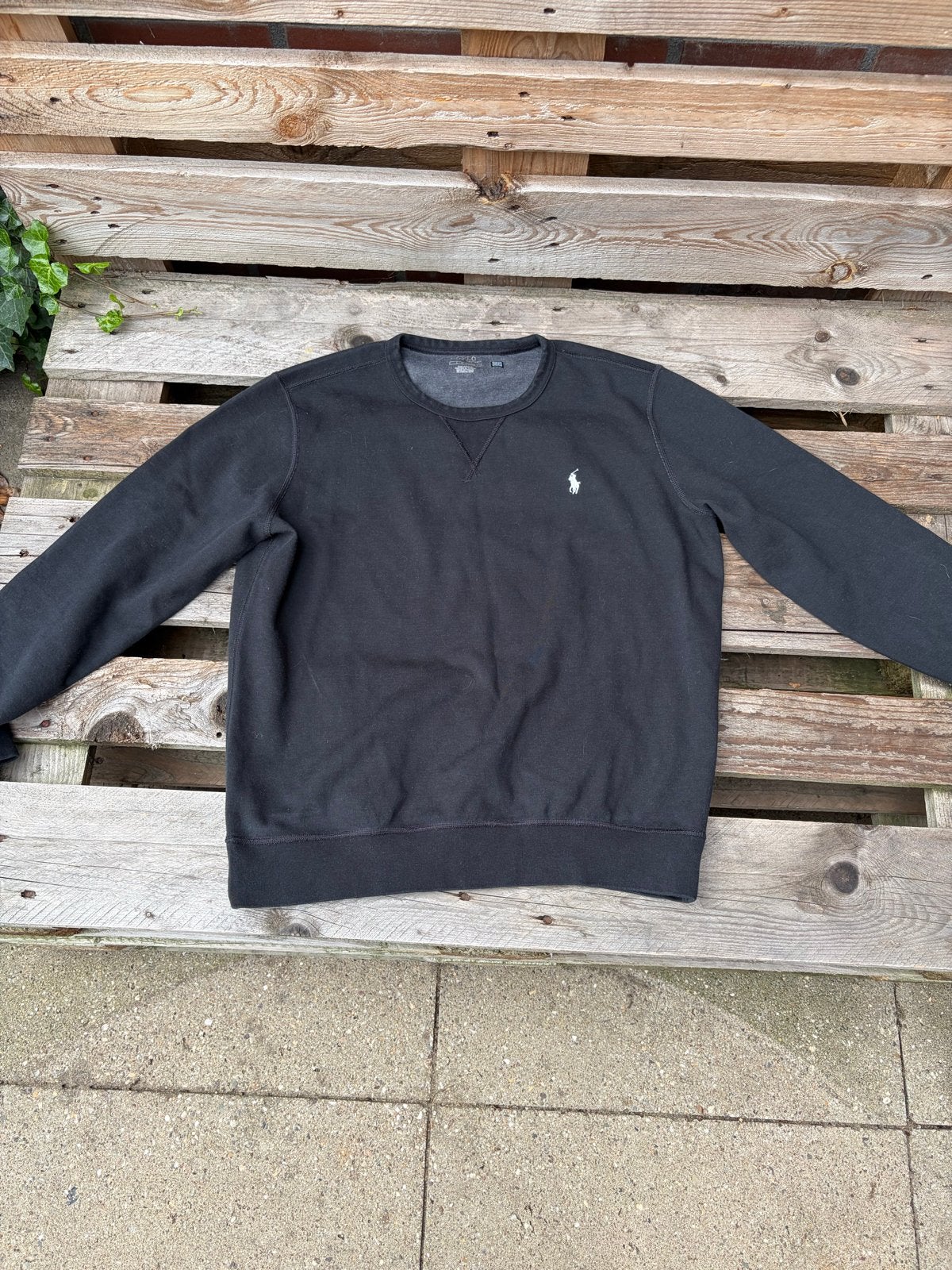 Ralph Lauren trui / longsleeve - Zwart - Maat L, Ophalen of Verzenden, Gedragen, Maat 52/54 (L), Zwart