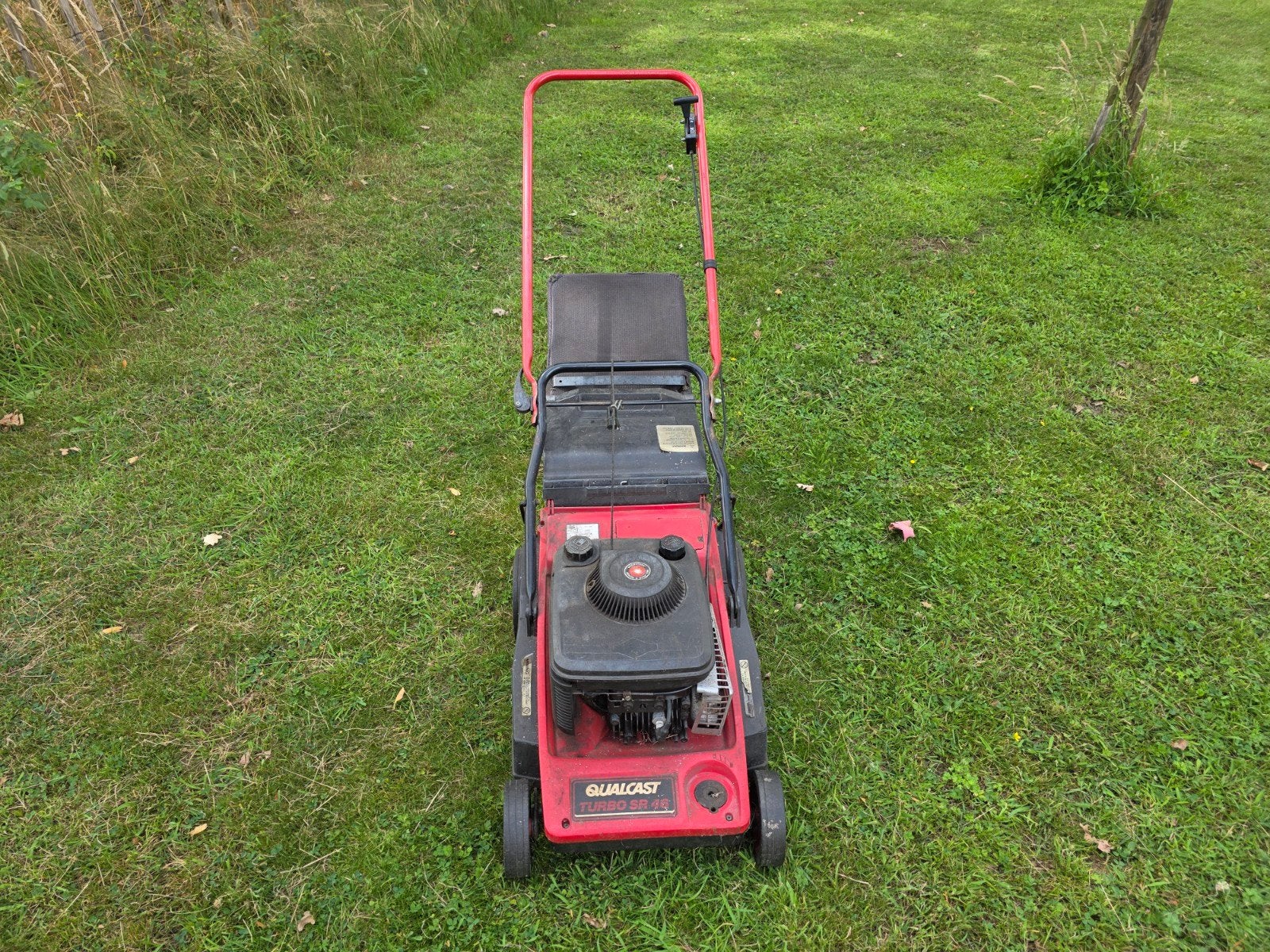 oude Qualcast cirkelmaaier, Tuin en Terras, Grasmaaiers, Cirkelmaaier, Gebruikt, Opvangzak, 40 t/m 49 cm