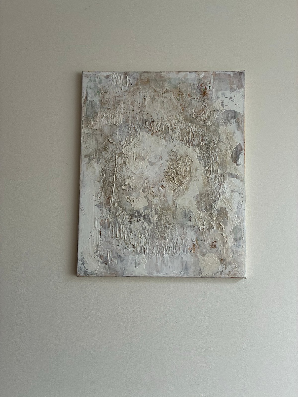 Abstracte textuur kunstwerk: Moon Walk 40x50, Ophalen of Verzenden