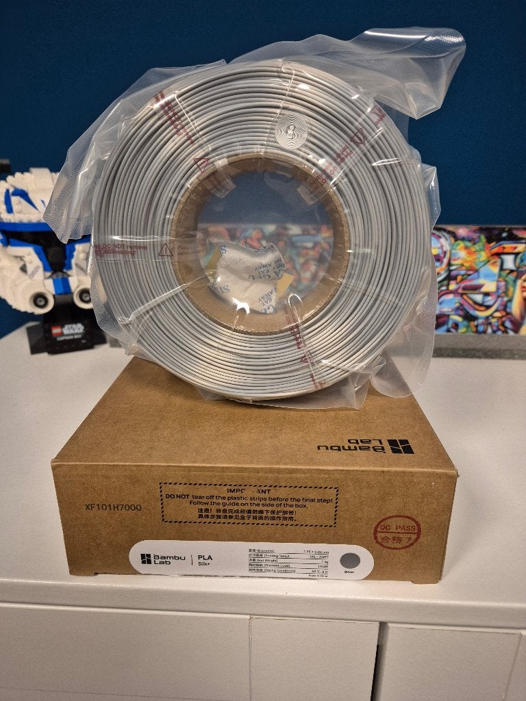 Bambu Lab PLA silk+ refill - Silver (1kg), Ophalen of Verzenden, Nieuw, Filamentrollen