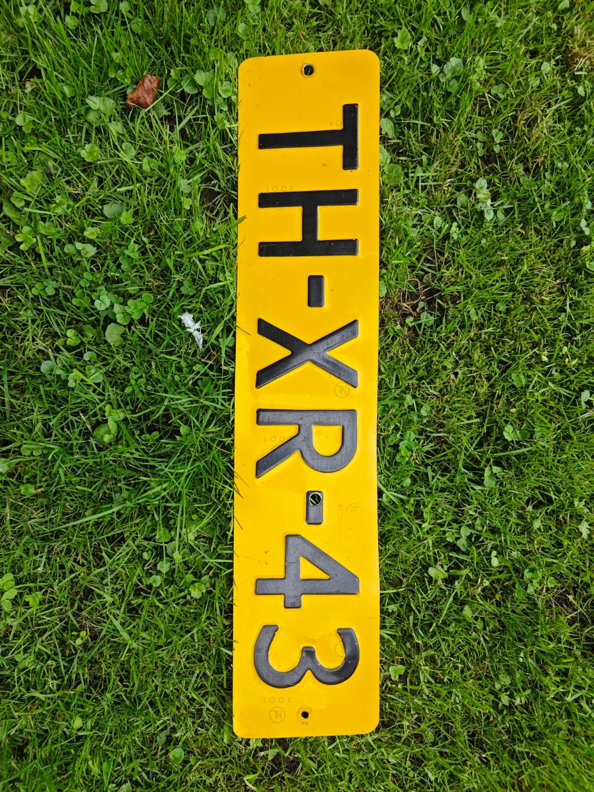 Gele kentekenplaat TH-XR-43, Ophalen of Verzenden, Gebruikt