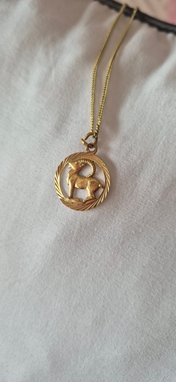Gouden sterrenbeeld hanger met ketting, Ophalen of Verzenden, Zo goed als nieuw, Goud, Goud