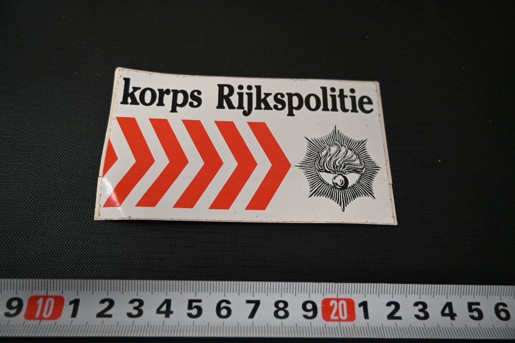 sticker Politie  Korps Rijkspolitie, Ophalen of Verzenden, Zo goed als nieuw