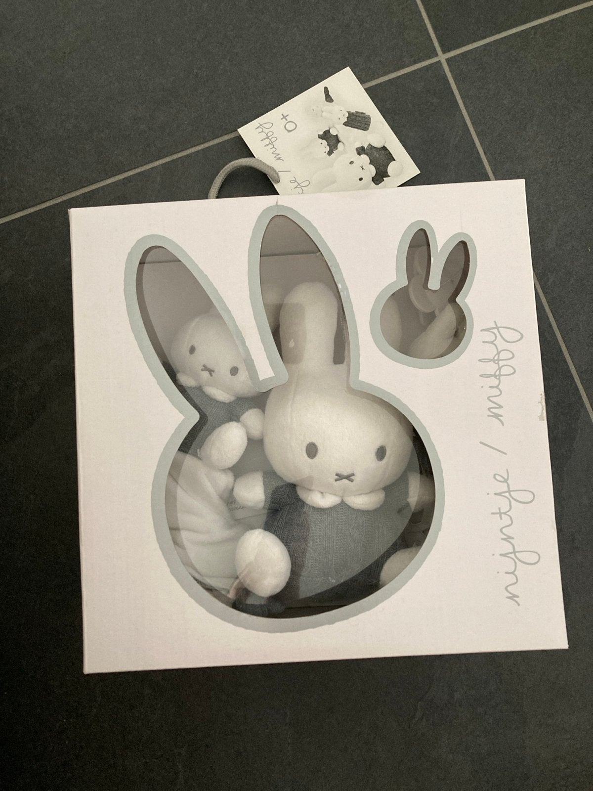 Nijntje 3-in-1 Set: Knuffel, Knuffeldoekje & speenkoord, Met doos, Overige merken, Grijs, Nijntje