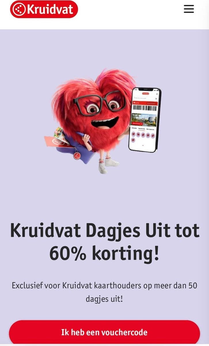 Kruidvat dagje uit voucher , Walibi 25 euro, Tickets en Kaartjes, Drie personen of meer, Ticket of Toegangskaart