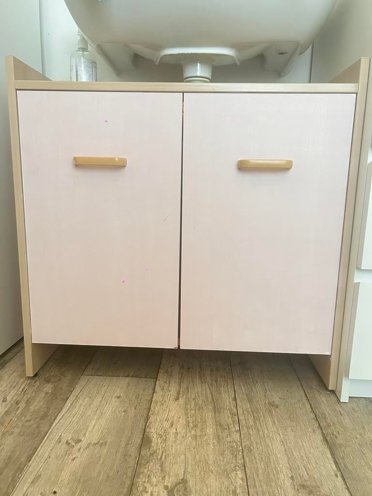Mooie licht roze badkamer kastje, Ophalen, 50 tot 100 cm, Zo goed als nieuw, Minder dan 100 cm