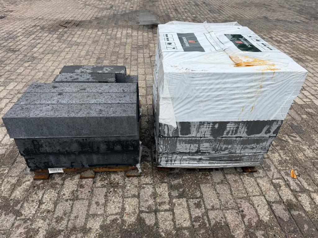 45 st. Schellevis stapel blok 75x15x15 antraciet nieuw, Tuin en Terras, Ophalen, Nieuw, Minder dan 5 m², Beton