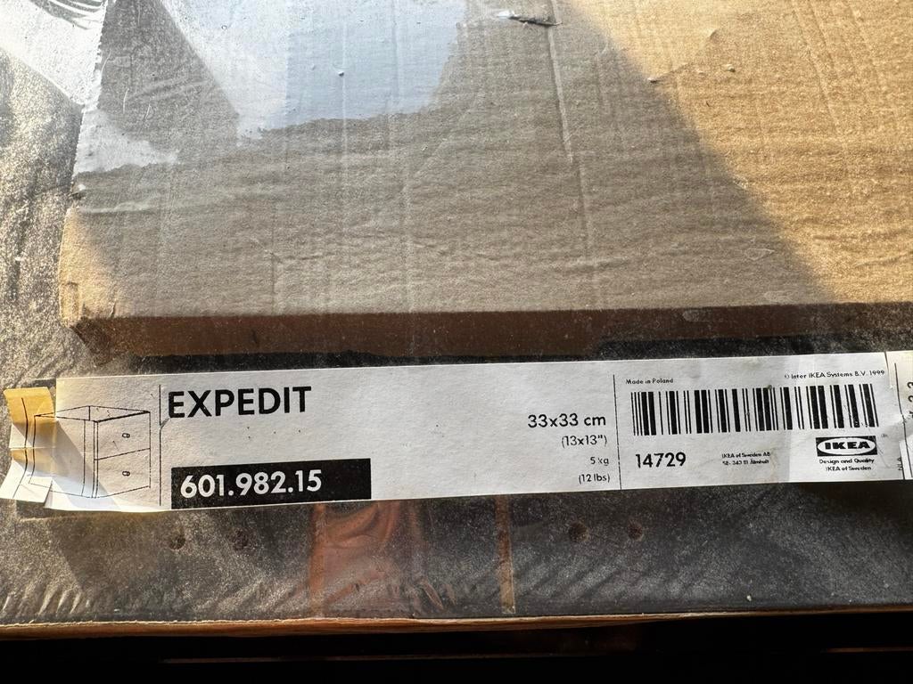 IKEA Expedit/Kallax lade-inzet 2 lades antraciet grijs NIEUW, Ophalen, Nieuw
