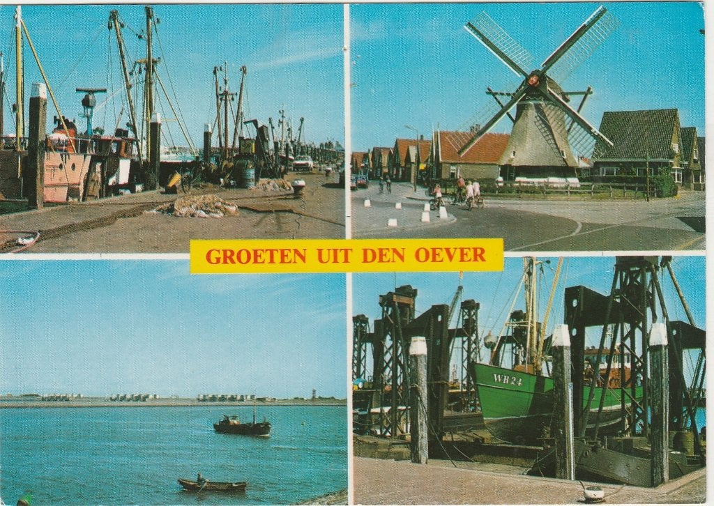 DEN OEVER Vissershaven IJsselmeer Molen  Werf Groeten, Verzenden, 1980 tot heden, Gelopen, Noord-Holland
