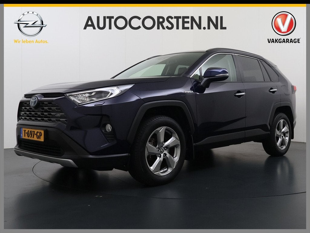 Toyota RAV4 2.5I Hybrid Leder+Verwarming+Memory Adap.Cruise, Auto's, Gebruikt, 4 cilinders, 2487 cc, Blauw