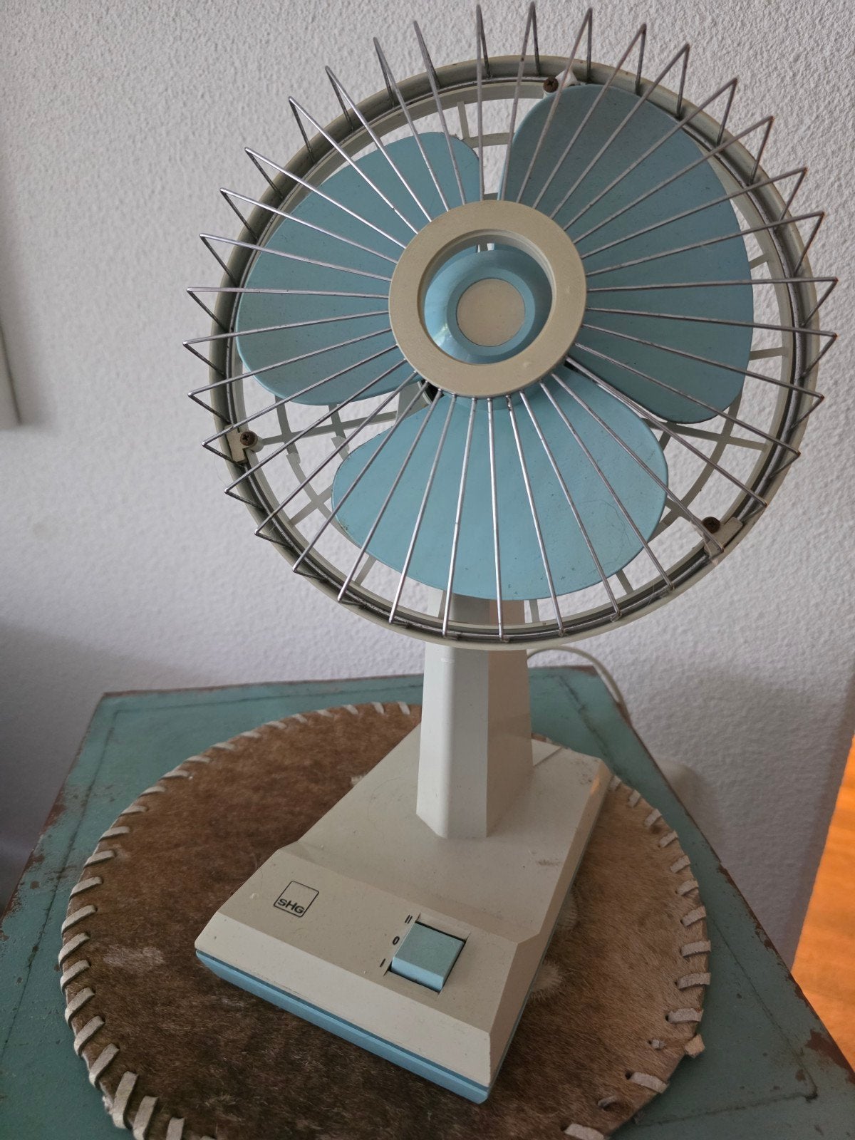 Vintage tafelventilator, werkend, Ophalen of Verzenden, Gebruikt, Tafelventilator