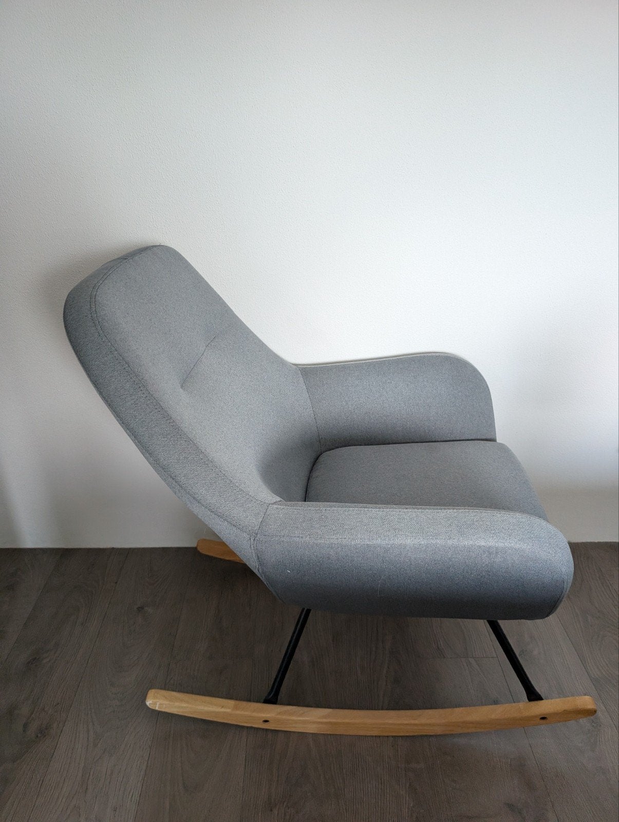 JYSK Schommelstoel Blauw - Comfortabel en Stijlvol, Ophalen, Gebruikt, Modern, Scandinavisch, Blauw