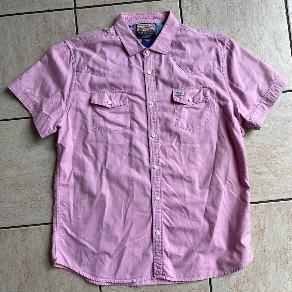 PETROL INDUSTRIES ROZE OVERHEMD 2XL, Ophalen of Verzenden, Zo goed als nieuw, Roze, Halswijdte 43/44 (XL)