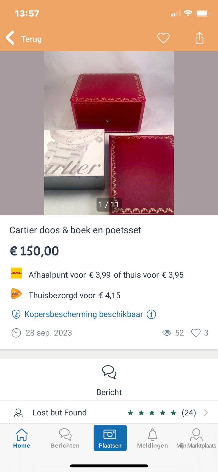Cartier doos,  en poetsset, Ophalen of Verzenden, Nieuw