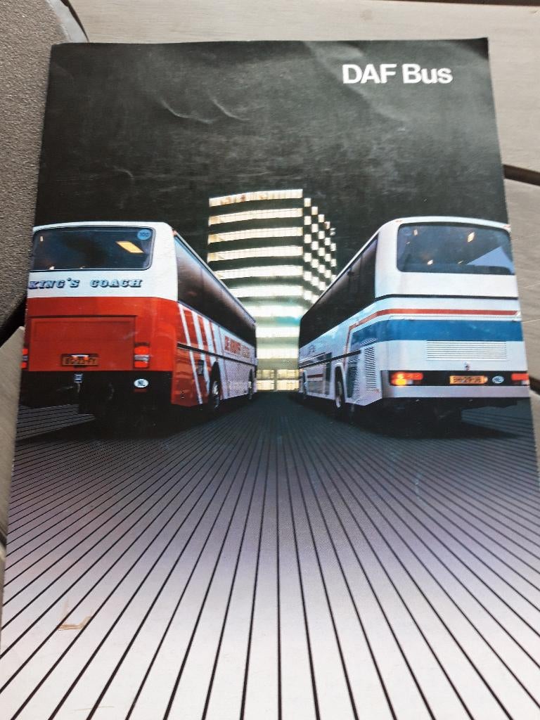 folder DAF Bus programma Engels - jaren 80, Ophalen of Verzenden, Zo goed als nieuw, Overige merken, DAF Bus