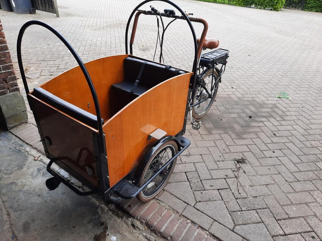 Elektrische bakfiets - defect, zonder lader, Gebruikt, Huif, 2 kinderen, Schijfrem