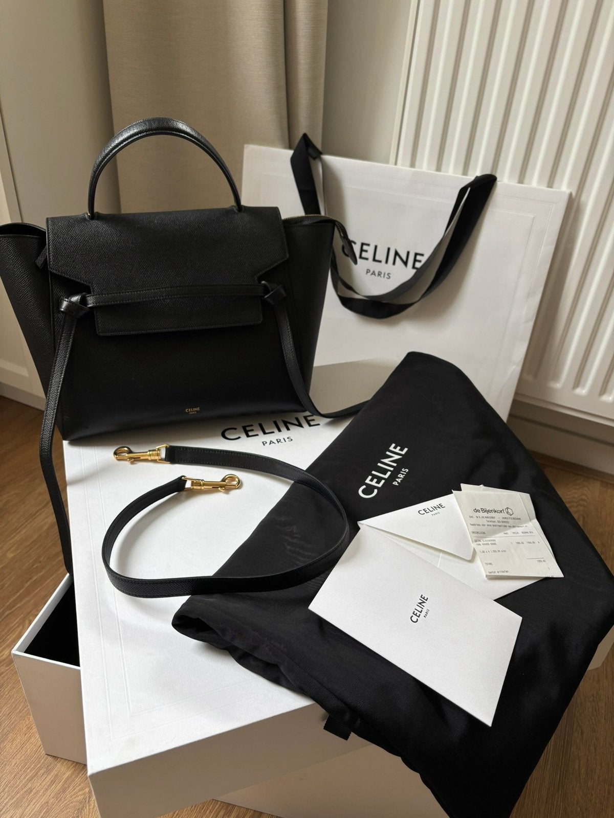 Celine micro belt bag tas Full Set origineel, Ophalen, Zo goed als nieuw, Zwart, Handtas