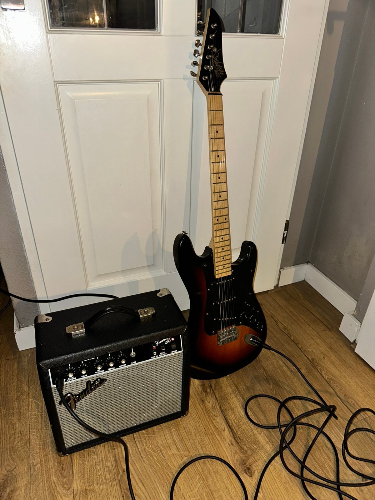 The Animal Stratocaster + Fender 15G Versterker Complete se, Ophalen, Gebruikt, Solid body, Fender