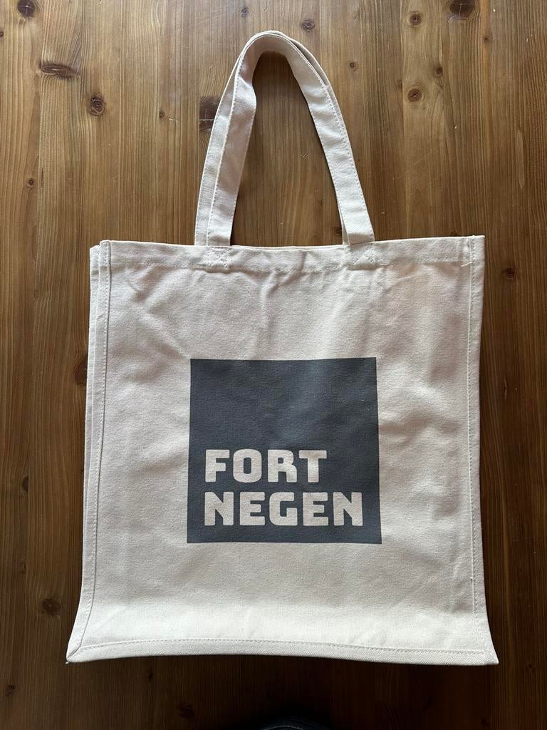 Katoenen tote bag met print, Sieraden, Tassen en Uiterlijk, Tassen | Schoudertassen, Ophalen of Verzenden, Nieuw, Beige, Overige merken