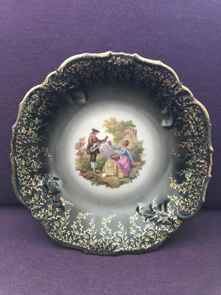 porseleinen wandbord met schildering, Antiek en Kunst, Ophalen of Verzenden