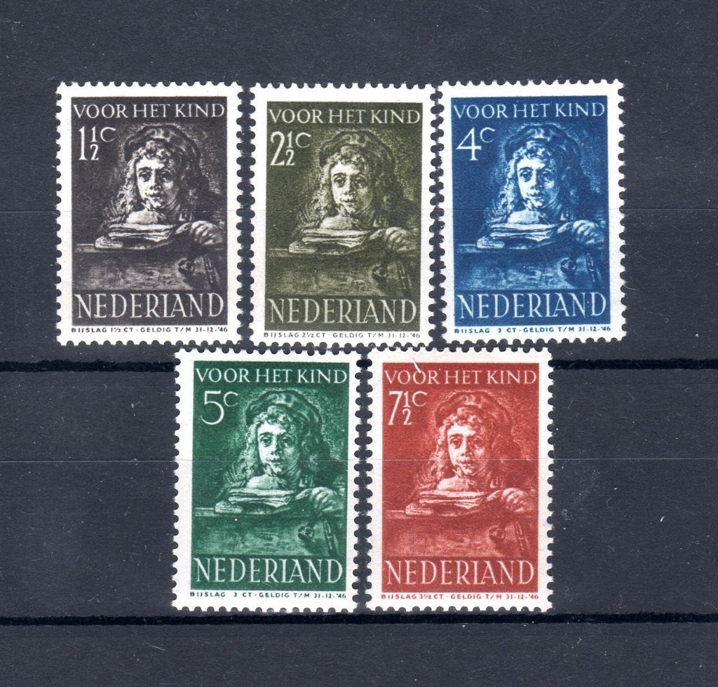 Nvph 397-401 kinderzegels 1941 postfris., Postzegels en Munten, Postzegels | Nederland, Ophalen of Verzenden, Na 1940, Postfris