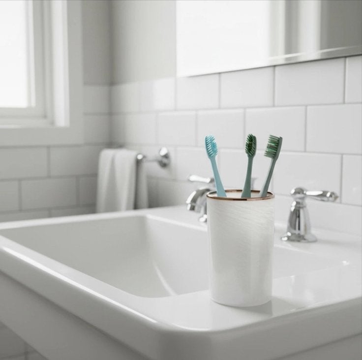 Zara Home Vaas/Houder - Wit met Gouden Rand, Ophalen of Verzenden, Zo goed als nieuw, Modern, Wit