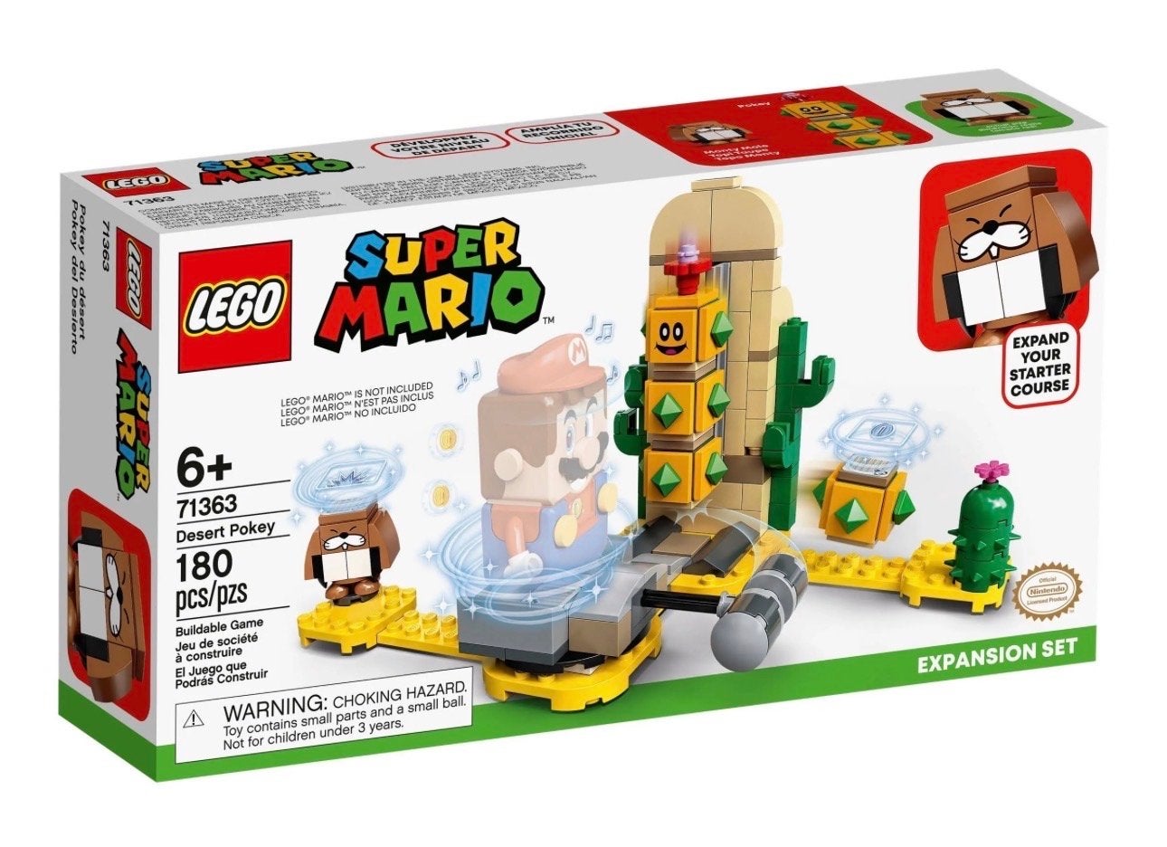Nieuwe LEGO Super Mario 71363 Desert Pokey Uitbreidingsset, Overige thema's, Lego, Nieuw, Ophalen of Verzenden