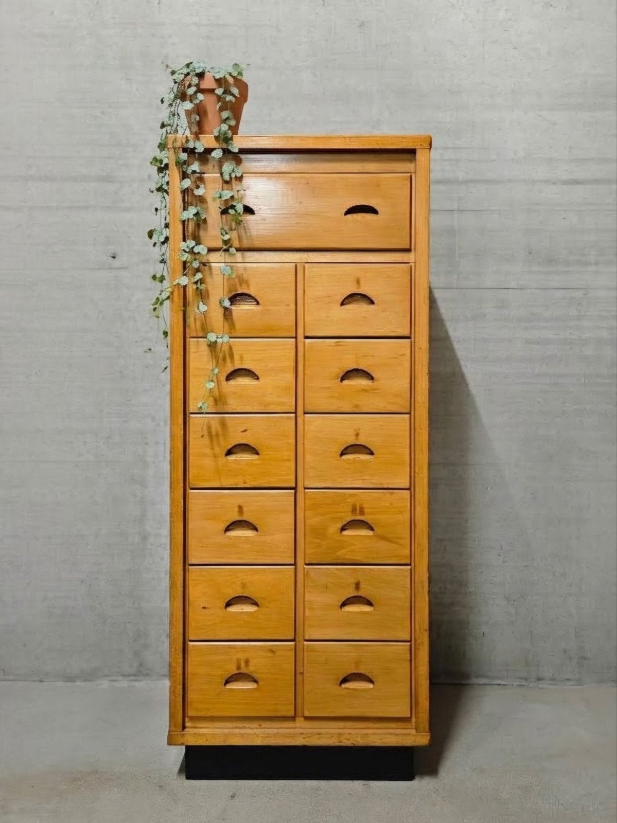 Vintage schoolkast apothekerskast mid-century archiefkast, Ophalen of Verzenden
