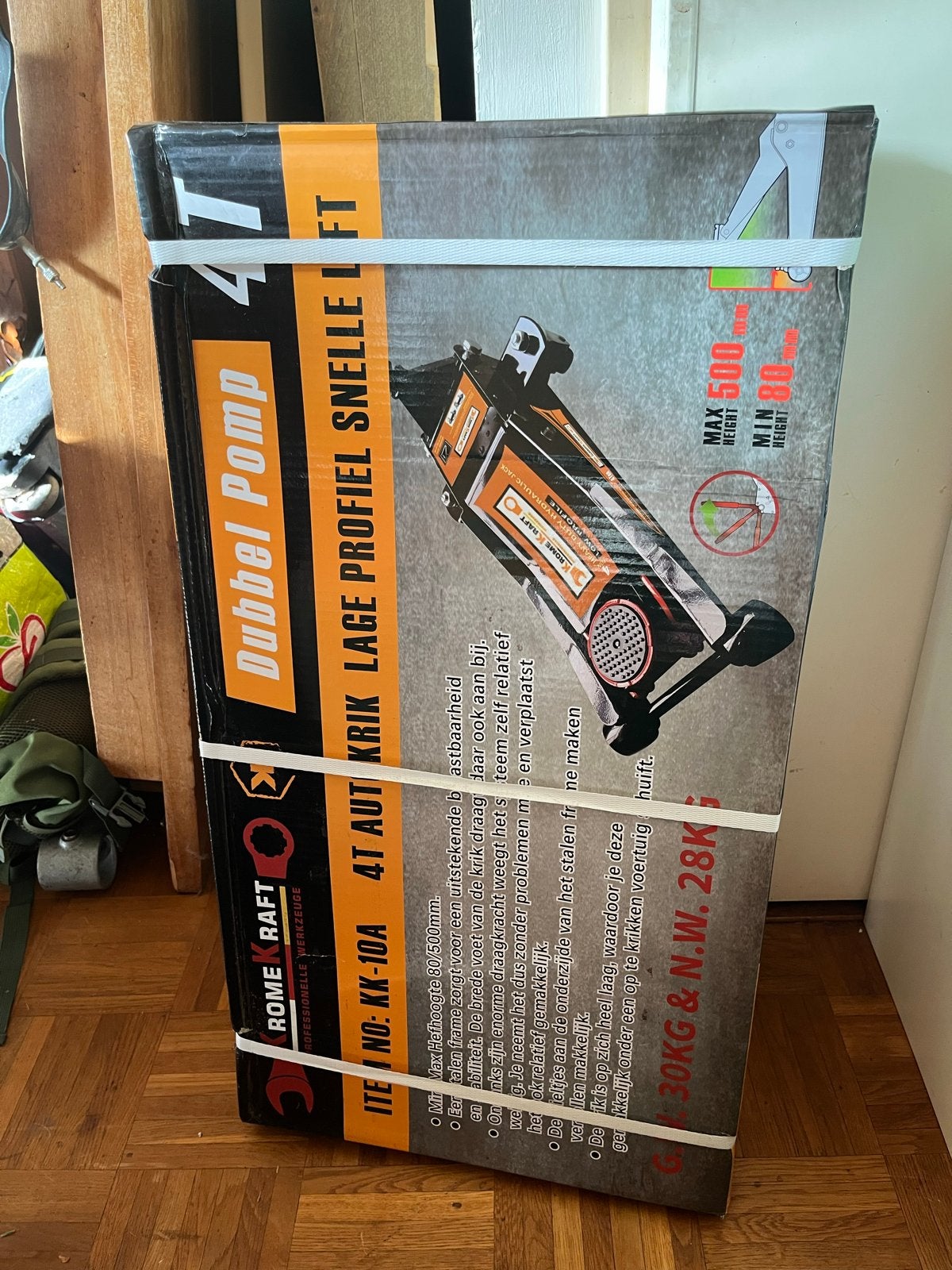 Krome Kraft 4T Autokrik Dubbel Pomp Lage Profiel Snelle Lift, Ophalen, Nieuw, Hydraulisch, Garagekrik