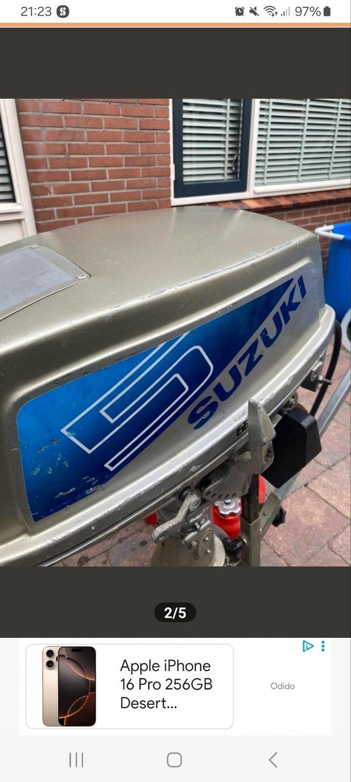 Suzuki 5 pk Buitenboordmotor met brandstoftank, Ophalen of Verzenden, Gebruikt