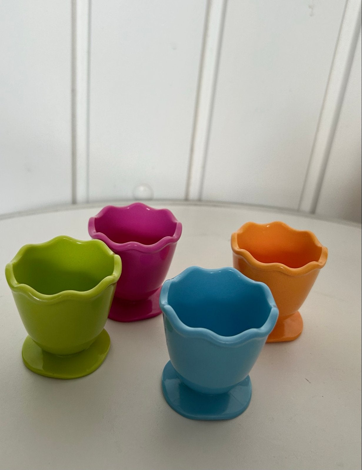 Zak Designs Eierdopjes - Set van 4 vrolijke kleuren, Kunststof, Ophalen of Verzenden, Meerkleurig, Overige merken