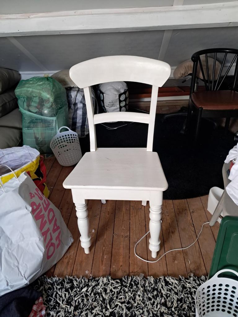 4 brocante landelijke stijl eetkamerstoelen, Ophalen of Verzenden