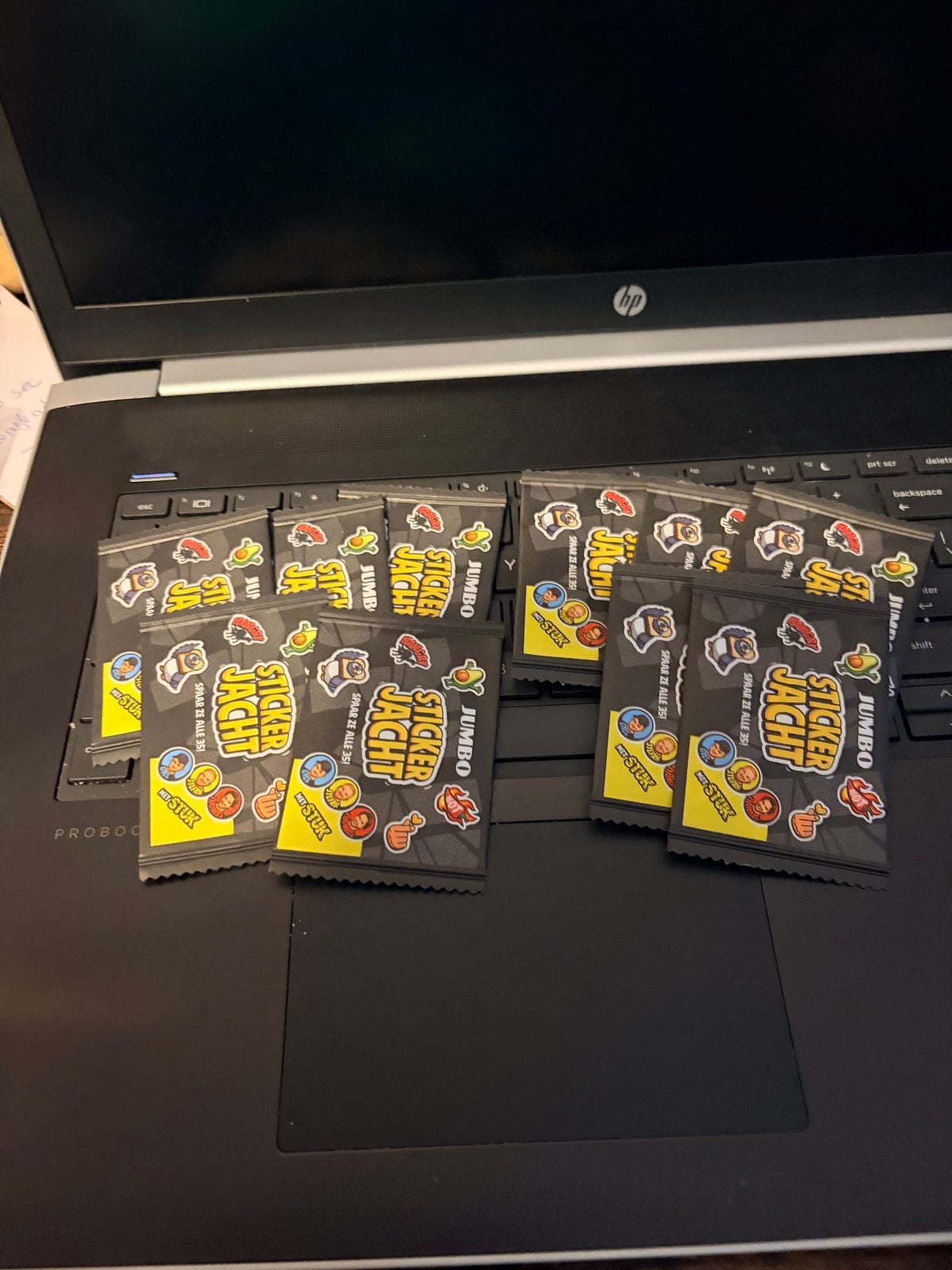 10 pakjes Jumbo Sticker Jacht stickers, Verzamelen, Ophalen of Verzenden, Nieuw, Winkel of Supermarkt