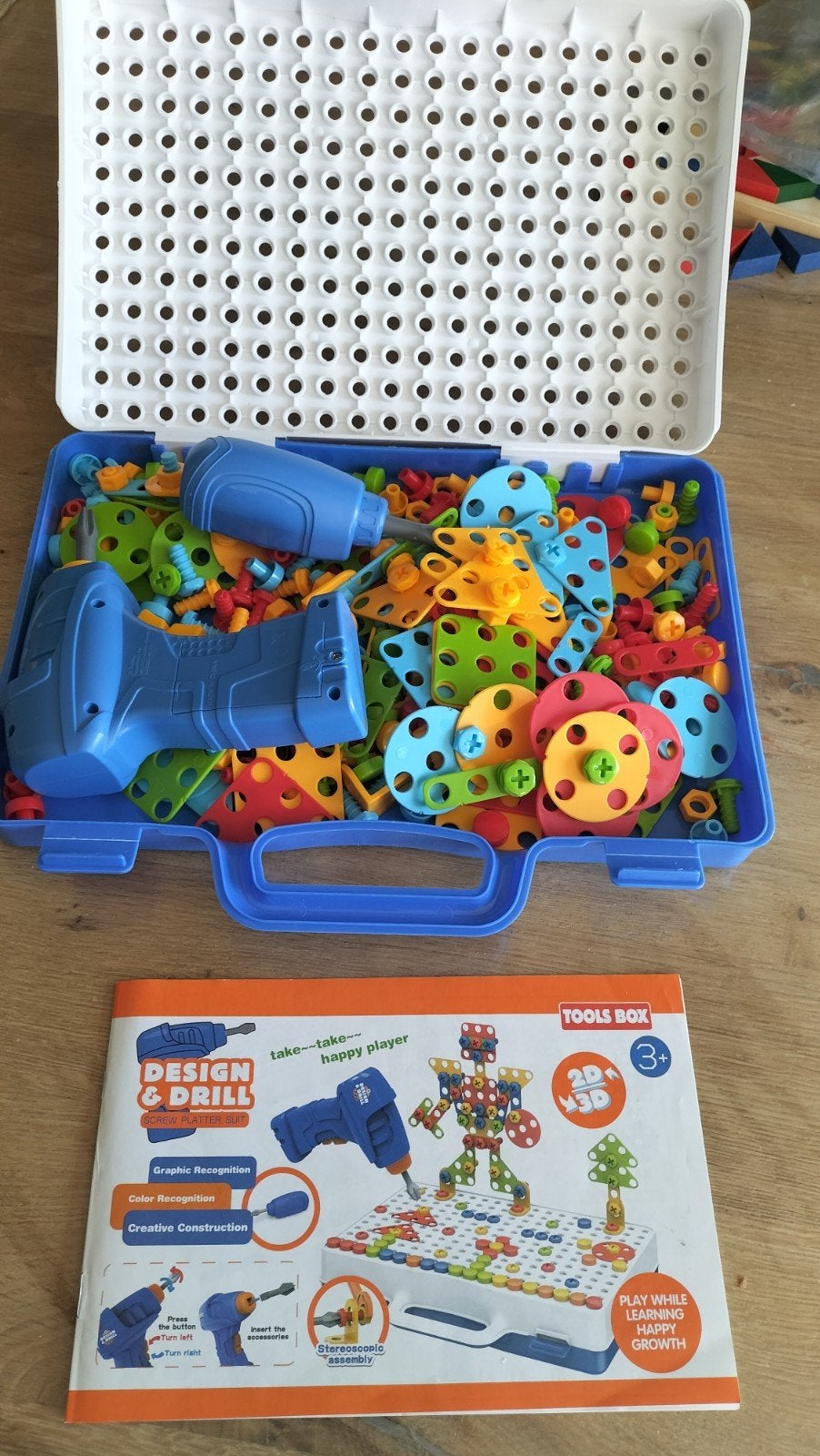 Design & Drill speelset met boormachine en schroeven, Ophalen, Gebruikt, Bouwen