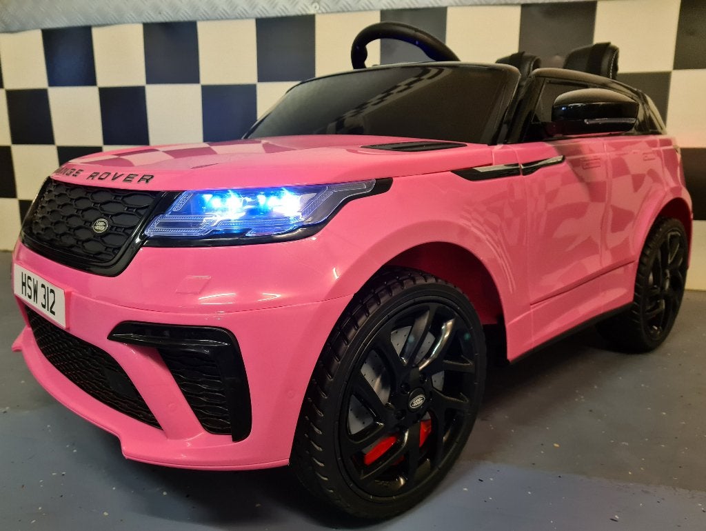 Kinderauto Range Rover Velar - leren zit - rubberen banden, Ophalen of Verzenden, Nieuw, Afstandsbediening