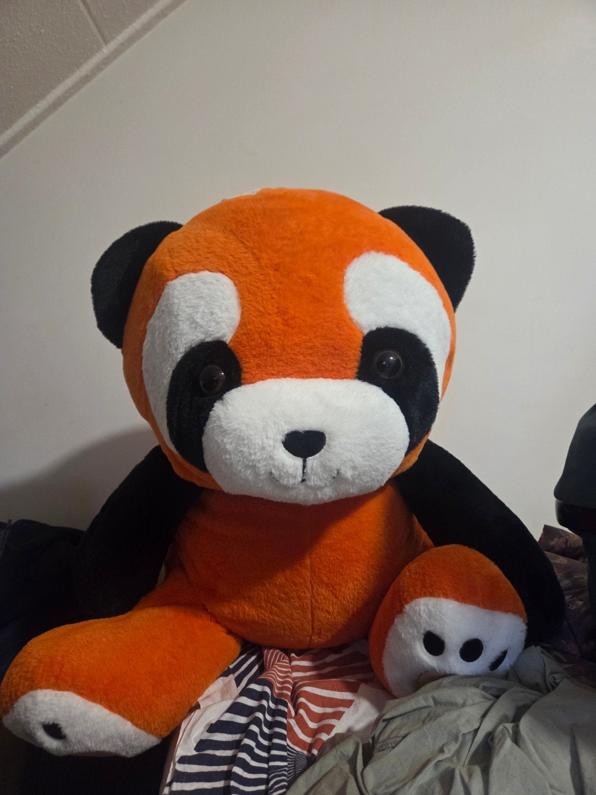 Grote oranje panda knuffel - Nieuw, Ophalen, Oranje, Overige merken, Overige karakters