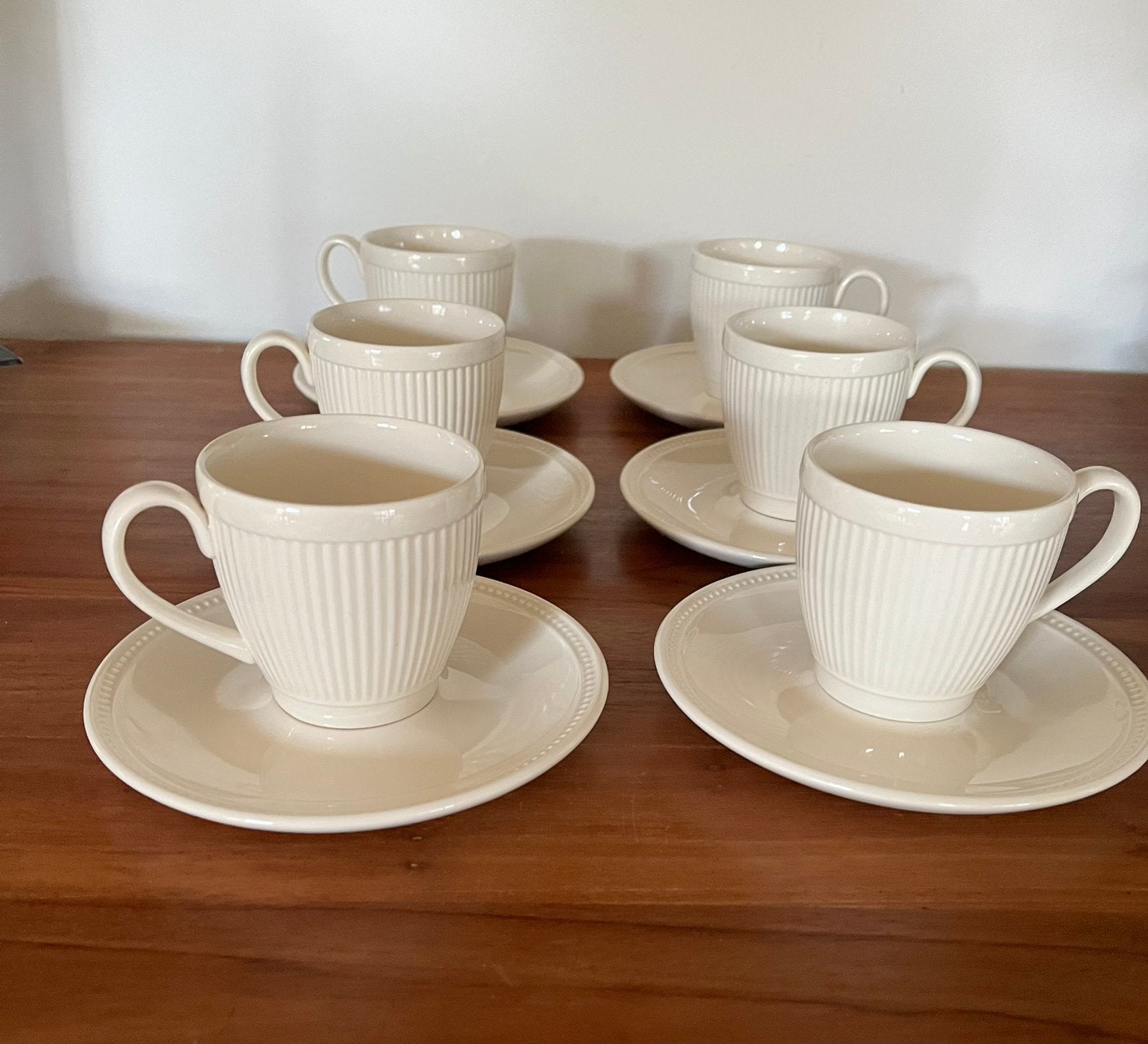 Wedgwood Windsor kopjes met schotels 6x, Ophalen of Verzenden