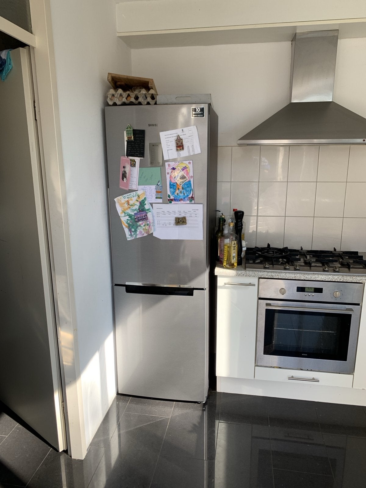 Samsung Koelkast met vriesvak - Zilver, Ophalen, Gebruikt, 200 liter of meer, 160 cm of meer