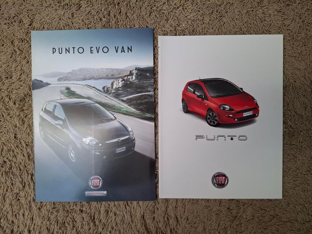 2x autofolder Fiat Punto 5e generatie, Boeken, Auto's | Folders en Tijdschriften, Verzenden, Zo goed als nieuw, Overige merken