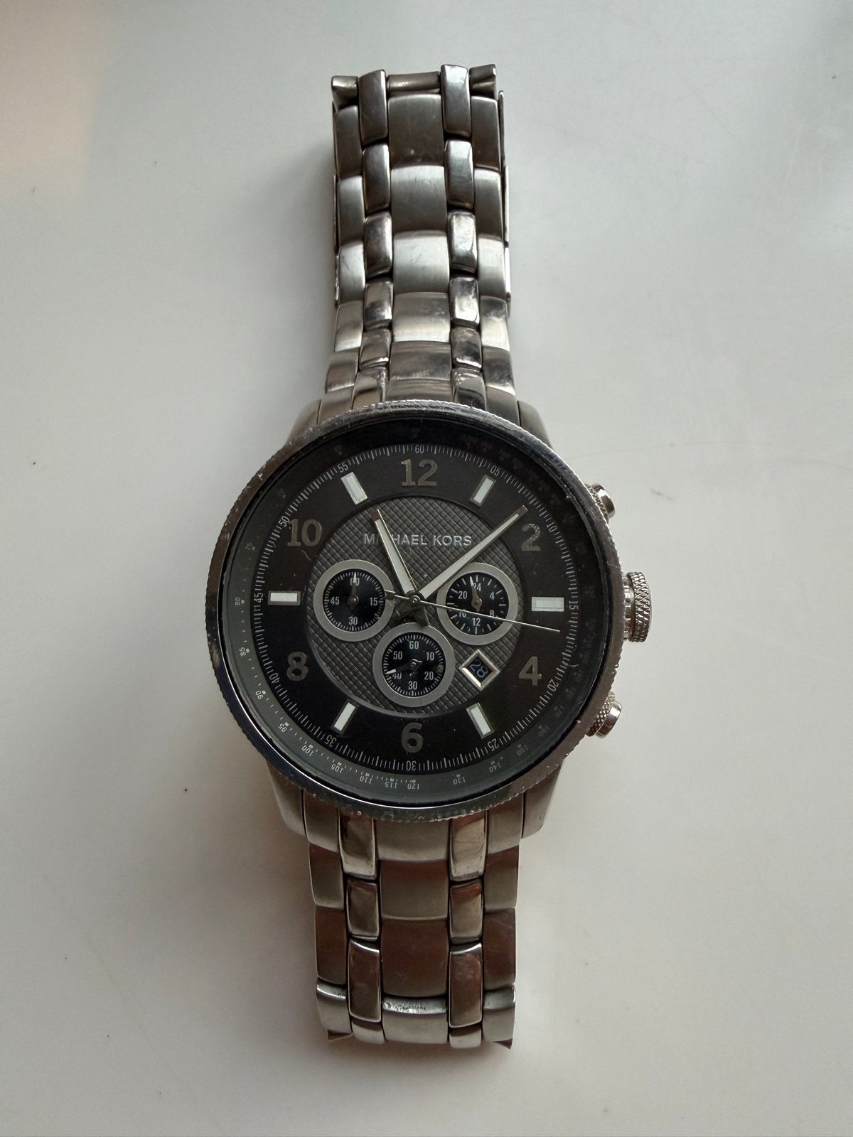 Michael Kors horloge MK-8075, Overige merken, Gebruikt, Staal, Polshorloge