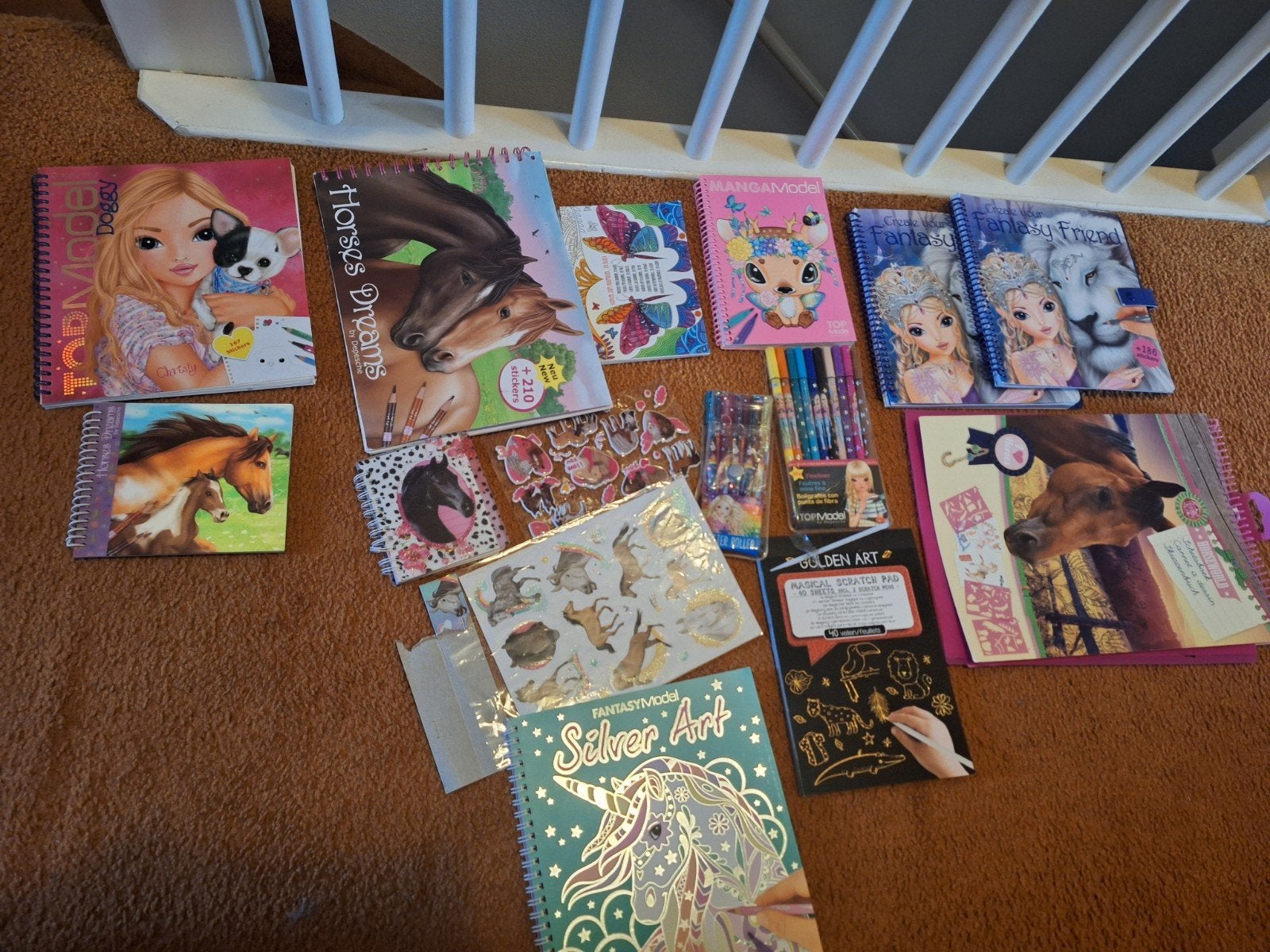 Grote set knutselspullen: boeken, stickers, potloden, Ophalen, Gebruikt, Boek of Gids