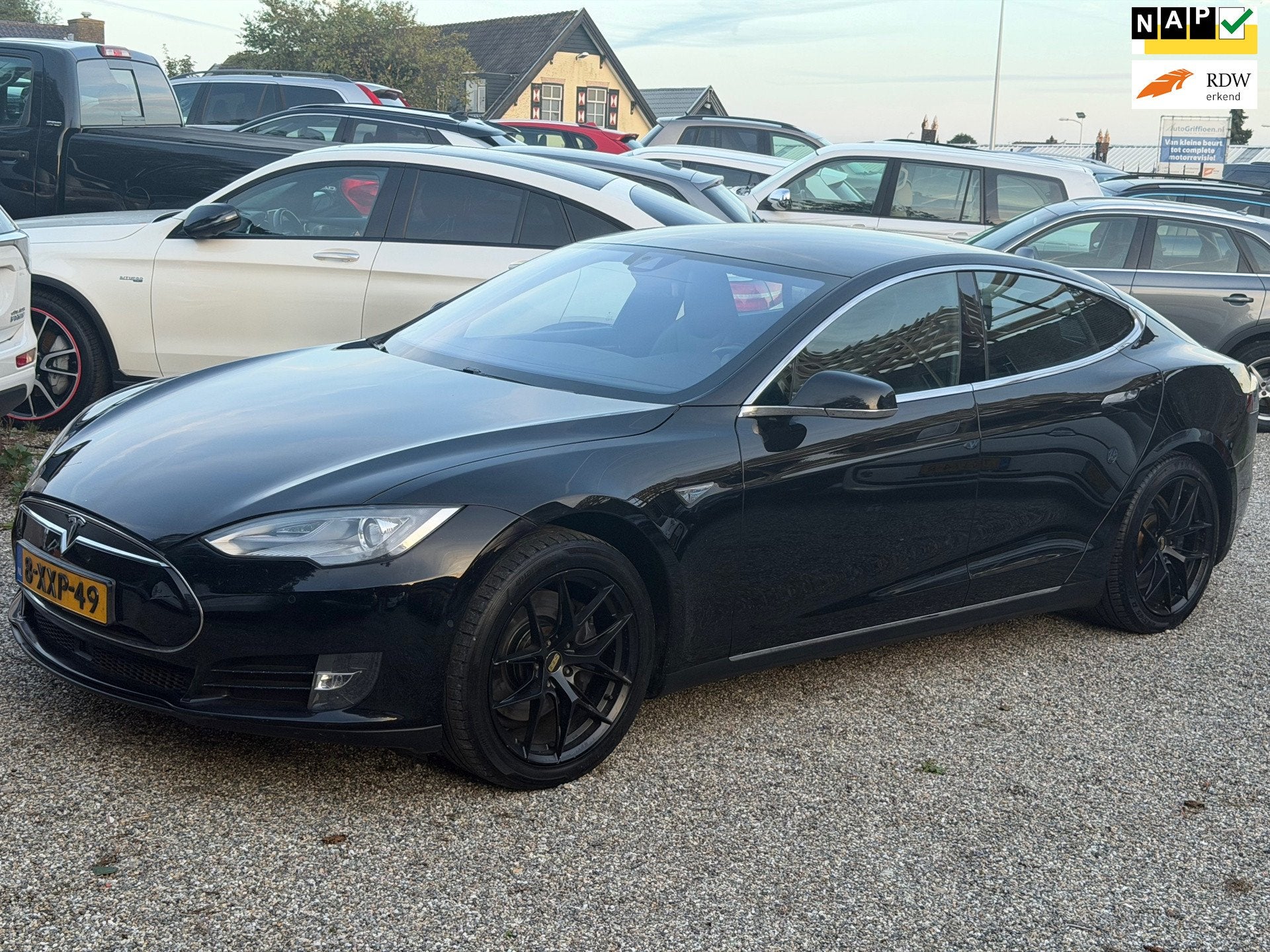 Tesla Model S 85 Base Free Supercharging Autopilot Nette Aut, Auto's, Dealer onderhouden, Achterwielaandrijving, Gebruikt, 367 pk