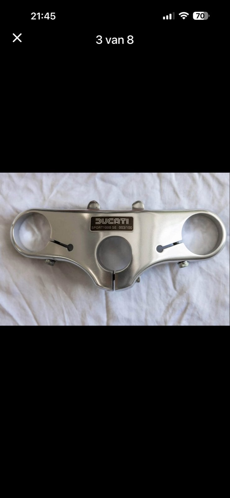 Gezocht: Ducati Sport 1000 Stuurplaat, Ophalen of Verzenden, Gebruikt