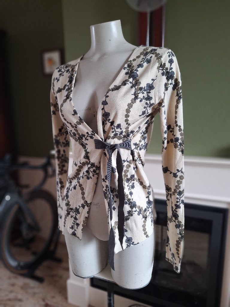 Twin Set Simona Barbieri wikkel vest crème s 36, Twinset, Verzenden, Zo goed als nieuw, Maat 36 (S)
