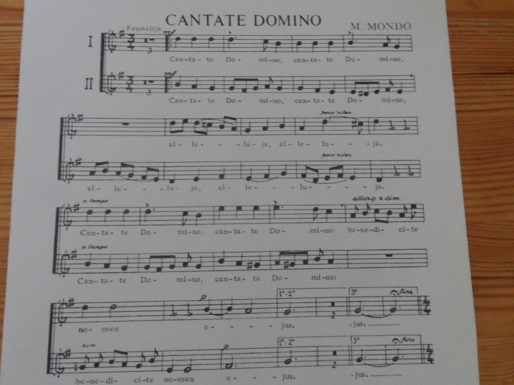 M. Mondo - cantate domino, Koor, Gebruikt, Ophalen of Verzenden, Religie en Gospel