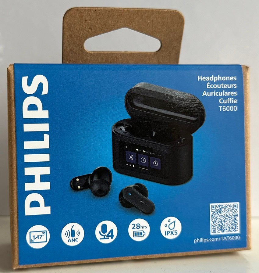 Philips TAT6000BK/00 wireless oordopjes, Zwart, In gehoorgang (in-ear), Bluetooth, Nieuw